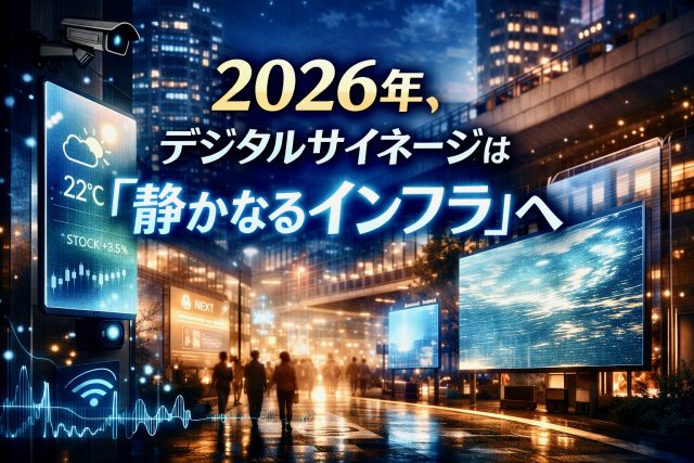 2026年、デジタルサイネージは「静かなるインフラ」へ