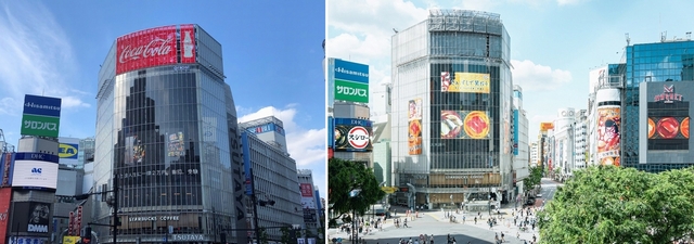 東京屋外広告コンクールで受賞した渋谷のサイネージ